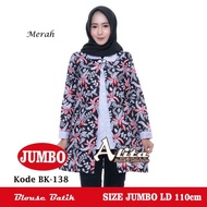 Hot Produk Blouse Batik Jumbo/ Atasan Batik Wanita Jumbo/ Batik Blouse