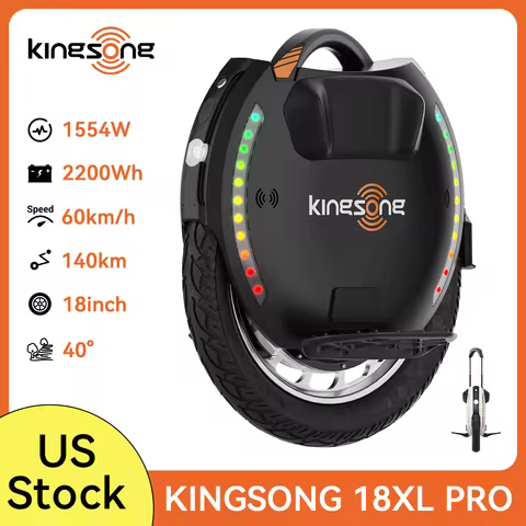 KINGSONG 18XL Pro Electric Unicycle: 37 MPH & 87-Mile Range. 18" One-Wheel, High-Power Motor for Lon