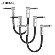 [jnfm] ammoon 3-Pack Guitar Effect Pedal Instrument Patch Cable 15cm/ 0.5ft Long with 1/4 Inch 6.35m