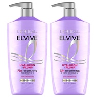 L'Oreal Paris Elvive Plump Shampoo and Conditioner Set for Dehydrated, Dry Hair with Hyaluronic Acid