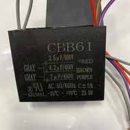 550V 2UF/2UF/4UF CBB61 Fan Light Speed Regulation Capacitor with 5 Wires SENJU Brand Passive Electro