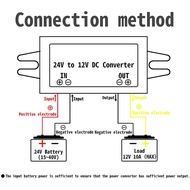 ReadyStock-24V to 12V Converter Buck Converter Transformer Module Regulator Waterproof Car Power Sup