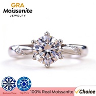 1CT 2CT Psychic Ring Women Luxury Shiny Moissanite Ring Elegant Wedding Engagement Promise Jewelry G