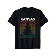 KATUN Evergreen Camping Forest T-Shirt Retro Victory Kansas - Cotton