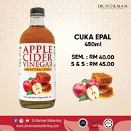 Dr. Norman Original - Organic Apple Cider Vinegar Cuka Epal Organik (450mL)