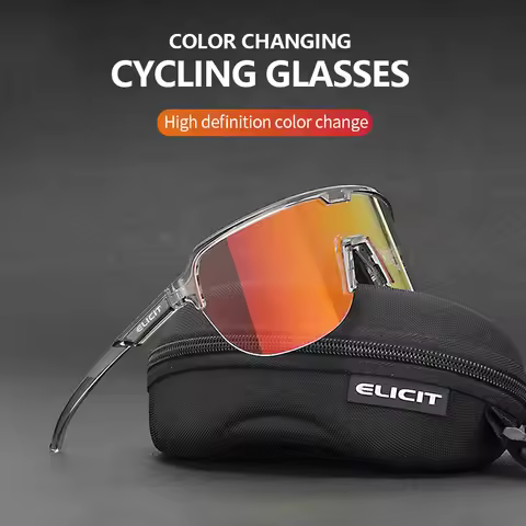 ELICIT Photochromic Cycling Sunglasses Outdoor Sports Mountain Road Bicycle For Men Women Sun Glasse