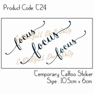 #T24 Focus Word Temporary Tattoo [DaaTwo]