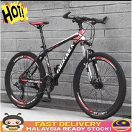 Basikal Gunung Mountain bike bicycle 26 inch 21 speed bicycle disc brake bike basikal budak basikal dewasa