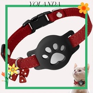 YOLAN Pet Reflective Collar, Pet Tracking Reflective GPS Tracker Necklace,  Adjustable Night Visibil