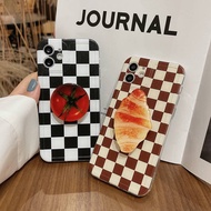 Tomato and Croissant holder case compatible for iPhone 13 PRO MAX 12 PRO MAX 11 PRO MAX  X XS Max XR