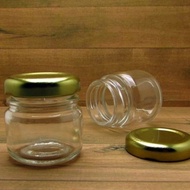 / 12 PCS 30ML GLASS CYLINDER JAR WITH GOLD CAP 30ML GLASS CYLINDER JAR/