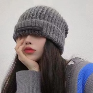 Autumn And Winter New Hats For Women Versatile Face-showing Small Warm Knitted Hats Large Head H6t1