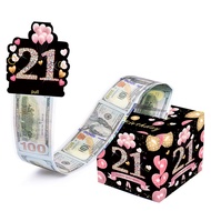 [TIRI] 16th 21st Happy Birthday Money Box Surprise Pull Out Money Gift Box Cash Box Set Birthday Gif