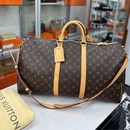 LV 老花肩帶款Keepall55旅行袋 16編碼 附件肩帶、塵袋。