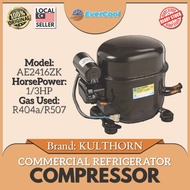 Ready Stock KULTHORN KK Compressor AE2416ZK Commercial Refrigerator Compressor 1/3HP R404a/R507