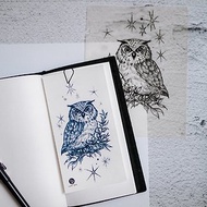 Night Owl Tattoo 貓頭鷹刺青紋身貼紙 插畫風森林鳥動物紋身刺青