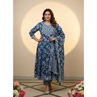 ANARKALI 3 PCS SUIT COTTON