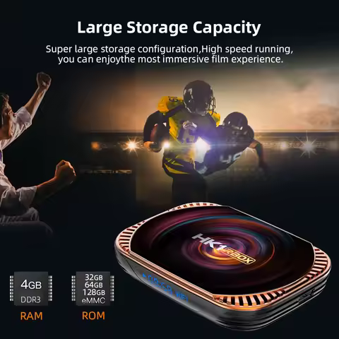 HK1 RBOX X4 Android 11.0 Smart TV Box Amlogic S905X4 4G 64G 128G 2.4&5G WiFi BT 4K 8K 3D AV1 1000M M
