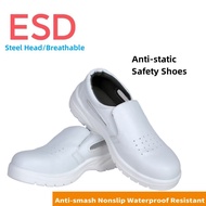 【Uhome】ESD Shoes Steel Head Safety Boot ESD Antistatic Safety Shoes Breathable Anti-Static Safety Sh