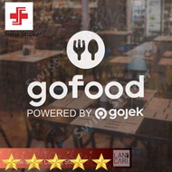 Cutting Sticker Go Food Glass gofood Sticker Cafe Restaurant GOJEK New - White ELEGAN