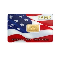 Gold Bar - Pamp Suisse American The Free – Liberty Bell 5 Gram Gold Bar in Assay