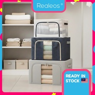 Realeos Storage Bag Storage Box 24L /66L /100L Dot Large Capacity Cloth Organization Foldable Storag