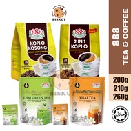 888 Tea & Coffee | 2 in 1 Kopi O | Black Coffee | Thai Green Tea | Thai Milk Tea Instant