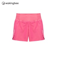 Wakingbee x Ari Pace Shorts (Hot Pink) กางเกงขาสั้น ผ้าเบาพิเศษ สำหรับใส่วิ่ง แห้งไว มีซับใน มีเชือก