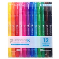 Tombow Pencil Water-based Sign Pen 12 Colors (Bold 0.8mm & Extra Fine 0.3mm Twin Type) Color Pen Pla