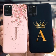 Soft Casing For Samsung Galaxy A31 Case SM-A315G SM-A315F Cute Crown Letters Back Cover For Samsung 