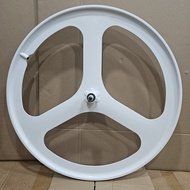 MAGNITUDO Front Wheelset New Model 3 Spokes 700c Glossy White Special for Fixie