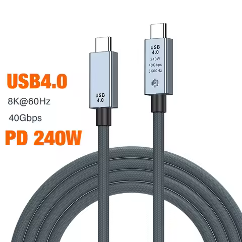 USB4 Cable 40Gbps 240W 8K For Thunderbolt 4 Type C Fast Charging Thunderbolt3 USB 4.0 USB C to C Dat