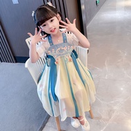 【Spot goods】 2024 New Girls Hanfu Dress Hanfu Children Style Baby Girl Princess Dress