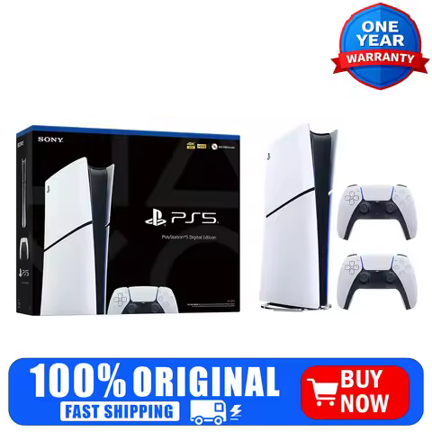 Sony PlayStation 5 Slim Digital Edition - 4K Gaming Console with Dual Controller