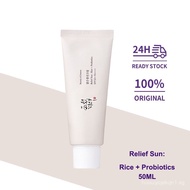 [Hot sales]BOJ Relief Sun: Rice + Probiotics SPF50+ PA++++ (50ml) Face Sunscreen 6VCV