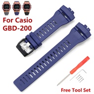 Resin Rubber Watch Strap for Casio G-SQUAD GBD-200-1/2/9 GBD-200RD GBD-200 Series Watch Band Replace