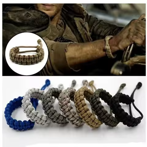 7 Colors Adjustable Survival Emergency Bracelet 550 Paracord Cord Bracelet Weaving Cord For Camping 
