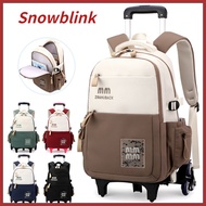 Large Capacity Trolley School Bag for Kids Trolley Backpack Shool Bag with 2/6Wheels Grades 1-6 Deta