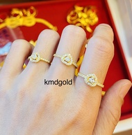 KMDGold แหวนทอง1/2สลึง งานแฟชั่น ทองแท้พร้อมใบรับประกัน