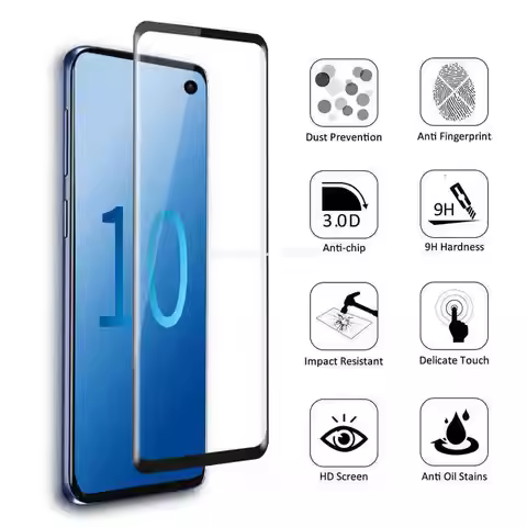 3D Tempered Glass For Samsung s10 e s10e s 10 plus Protective Glas Screen Protector Phone On The Gal