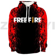 Hip Hop 3D Streetwear Free Fire Garena Hoodie Anime Oversized Sweatshirt Teenager Free Fire Sportswe