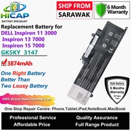 HICAP DELL Laptop Battery GK5KY 43Wh for DELL Inspiron 11 3000 3147 3148 Inspiron 13 7000 7347 7348 