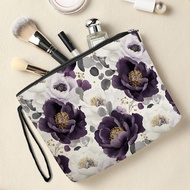 Black Rose Cosmetic Bag Ladies Lipstick Cosmetic Bag Home Zipper Toiletry Bag Outdoor Multifunctiona