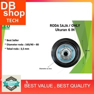 Wheel Only 6 inch Rubber Trolley Cart