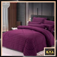 ❇✘♦Proyu Cadar Hotel Bedsheet 7 in 1 with Comforter Tebal Size Queen dan King