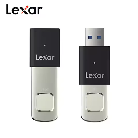 Lexar Fingerprint Encryption USB 3.2 Flash Drive High Speed Pendrive 64GB 128GB 256GB Max 400Mb/s Re