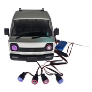 Headlight LED Lights Upgrade Kit AX7S 2.4G 3H Transmitter w/ Controller Board for WPL D12 1/10 RC Tr