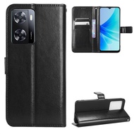 For OPPO A77s CPH2473 Case Flip Phone Holder Stand Case OPPO A77s OPPOA77S CPH2473 Casing Wallet PU 