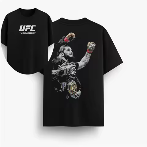 2026 Summer UFC ISLAM MAKHACHEV Graphic Cotton Printed Woman’s T-shirt- Skin-Friendly Sweat-Absorben