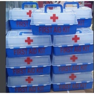 First aid box, 2-layer, 3-layer plastic first aid box.